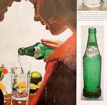 1965 Sprite Carbonated Beverage Drink Mixer Advertisement Soda Pop DWII15 - $555.05 MXN