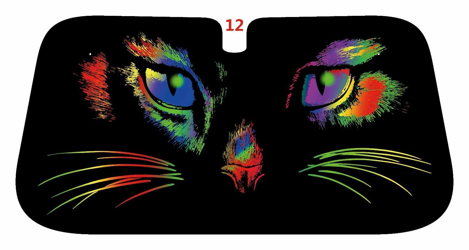 Car window Sun Shade with Purple, Red,Blue or green cat eyes, made to order - $24.99