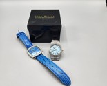 Joan Rivers Classics Collection Watch Lot V377 Blue Leather &amp; Clear Band... - £30.44 GBP