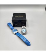 Joan Rivers Classics Collection Watch Lot V377 Blue Leather &amp; Clear Band... - £30.39 GBP