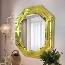 Hexagonal makeup mirror,Bathroom mirror, wall makeup mirror,round led li... - £321.91 GBP