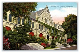 Gibson Hall Tulane University New Orleans Louisiana LA UNP Linen Postcard Y8 - £2.68 GBP