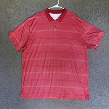Nike Polo Shirt Adult XXL Standard Dri Fit Red Swoosh Outdoor Preppy Rug... - $22.42