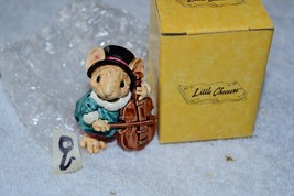Little Cheesers 1991 Ganz Christmas Mouse Figurine Hickory Playing Cello 05315 q - £17.84 GBP