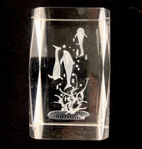 3D Laser Etched Dolphin 3&quot; Tall Paperweight Dolphins  Marine Mammals Ocean Sea - £9.59 GBP