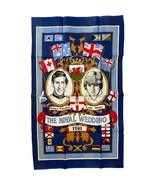 Prince Charles Lady Diana Royal Wedding Tea Towel Cotton Made In Britain... - $52.86 CAD