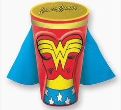 Wonder Woman Molded Chest Image with Cape 16 Ounce Pint Glass, NEW UNUSED - £6.18 GBP