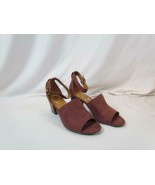 NIB Style &amp; Co Ankle Strap Pump Open Toe Blush Suede Chunky Heel 9 M - $574.25 MXN
