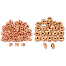  Copper Plated Bali Style Flower Beads 15 grams of 5.5mm & 15 grams of 7.5mm - $8.67