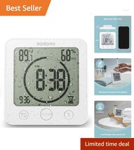 Magnetic Waterproof Bathroom Clock with Timer &amp; Humidity Display - Versa... - $56.38