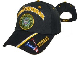 Official US Army Licensed Army Veteran &amp; Emblem Black/Digital Camo Cap Hat - £18.59 GBP