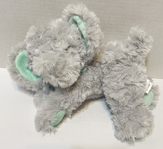 Garanimals Soft Fluffy Plush Elephant Gray and Mint Green 9 inches - £10.97 GBP