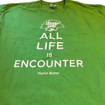 Gildan “All Life Is Encounter” Martin Green Graphic Short Sleeve Shirt S... - £14.92 GBP