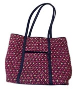 large Vera Bradley Katalina pink diamonds Zippered Tote - $470.41 MXN