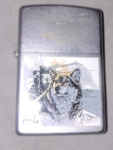 Zippo Lighter Wolf scene by Al Agnew 2003 - $51.41