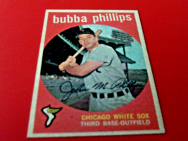 1959 Topps Bubba Phillips #187 White Sox Baseball Nm / Mint Or Better ! - $29.99