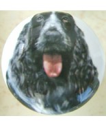 Ceramic Cabinet Knobs Knob w/ Cocker Spaniel 229 DOG Black - $6.11 CAD