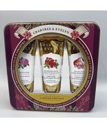 Crabtree &amp; Evelyn ROSEWATER, POM, PEAR Hand Therapy Gift Set Tin 3x1.5oz... - $538.65 MXN