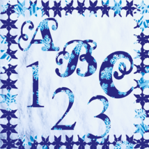 ABC and Numbers 14a-Digital ClipArt-Fonts-Snowflake-Gift Tag-Holiday-Gift Card. - £0.98 GBP