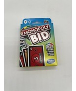 Monopoly Bid Game Quick-Playing Card Game 4 Player Hasbro Family Fun COM... - $3.99