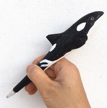 Killer Whale Wooden Pen Hand Carved Wood Ballpoint Hand Made Handcrafted... - £6.35 GBP