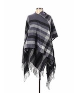 NEW Banana Republic Woman’s Fringe Wrap Purple Plaid OS NWT - $79.50