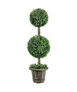 36 Inch Artificial Double Ball Tree Indoor and Outdoor UV Protection - £115.13 GBP