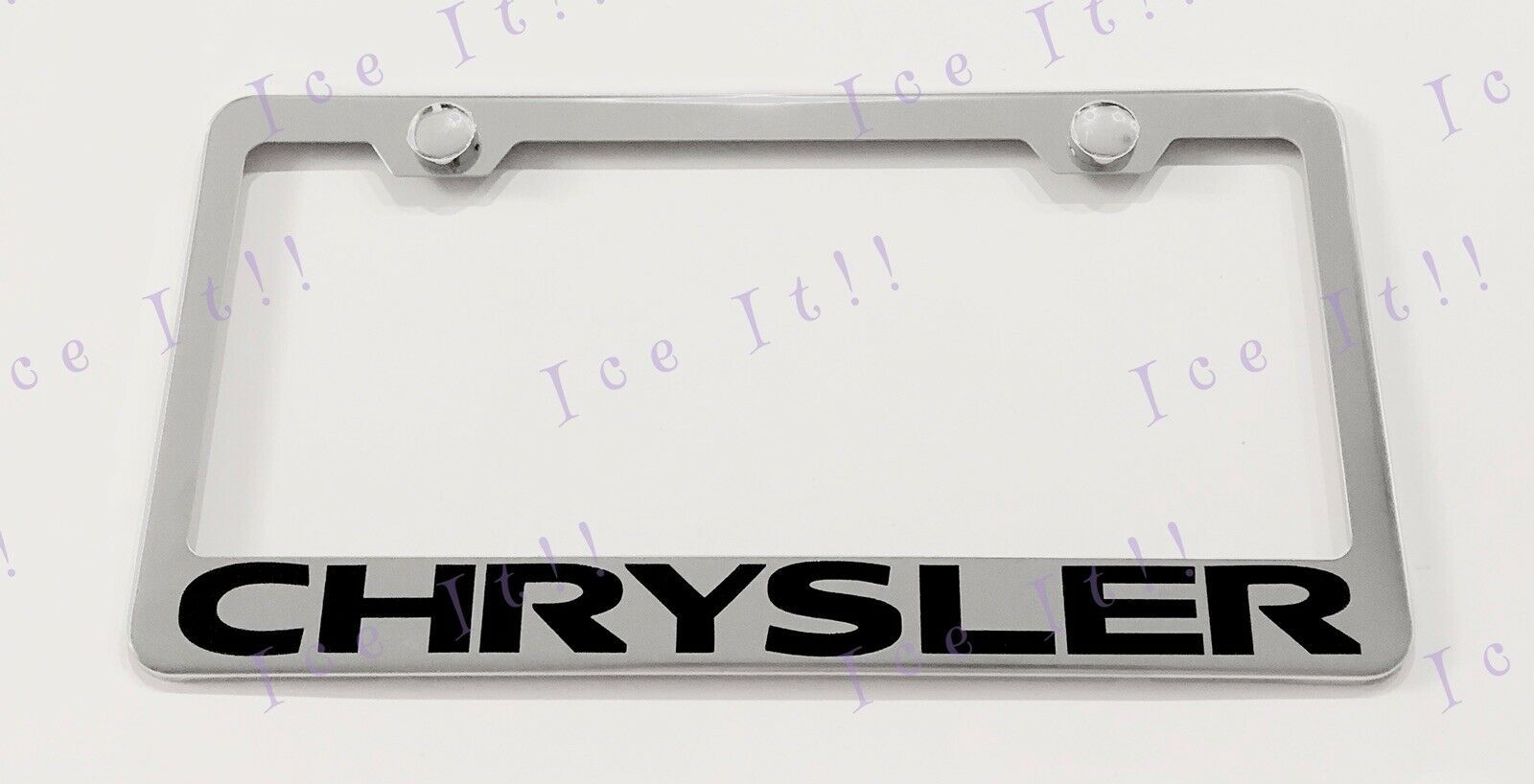 Chrysler Stainless Steel License Plate Frame Rust Free W/ Bolt Caps - $13.85