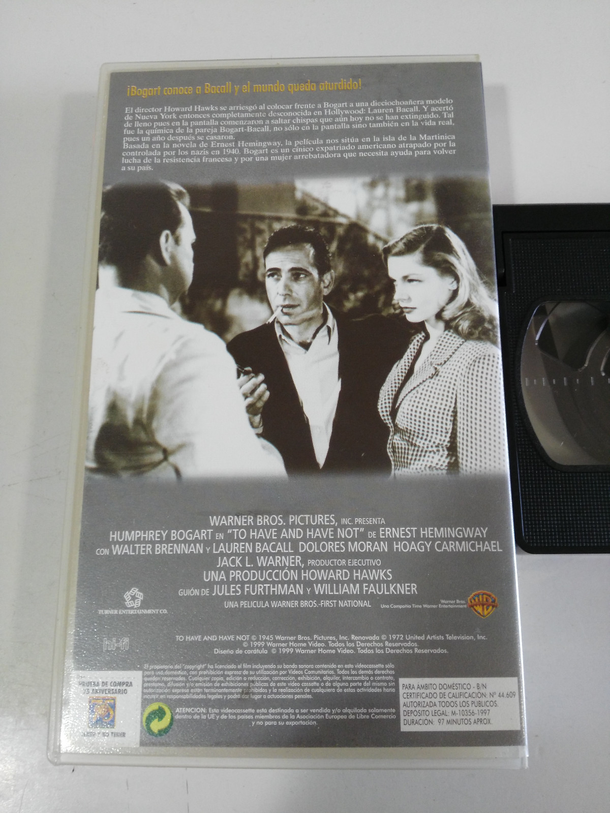 Have Y no Have Humphrey Bogart Lauren Bacall Ernest Hemingway VHS Tape Espagnol Item image 2