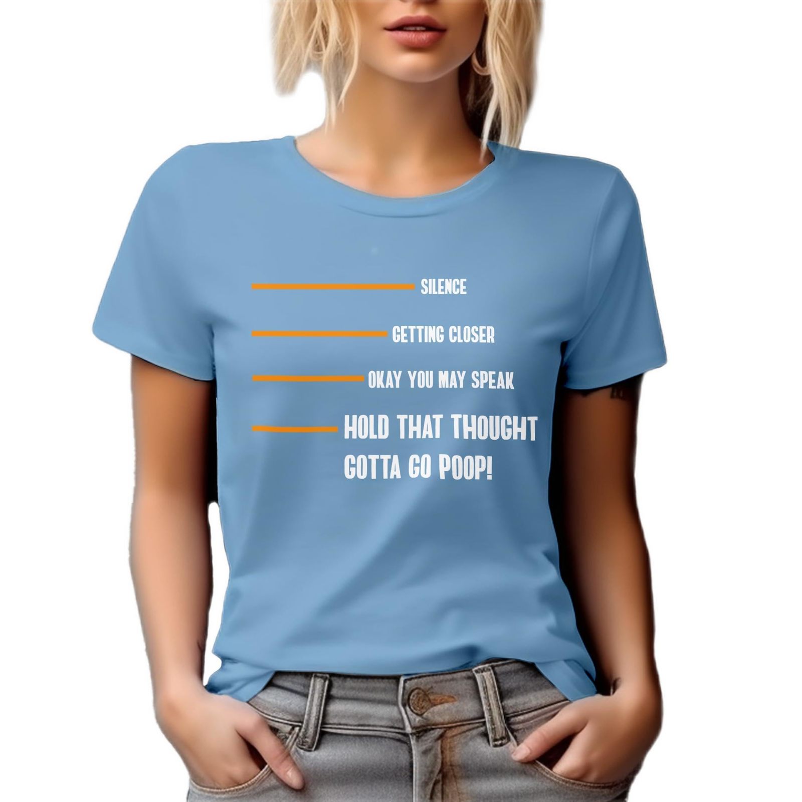 Gotta Go Poop! Nice Pooping Graphic Tshirt for You &amp; Buddies - Baby Blue... - $21.77+