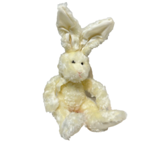 Vintage Russ Berrie Lily Plush White Bunny Furry Bendable Ears Stuffed Animal 13 - £13.99 GBP