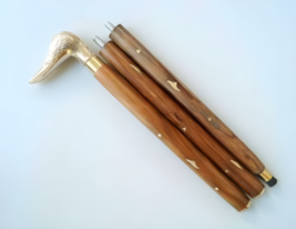 Vintage Brass Duck Head Handle Wooden Walking Stick Cane Victorian Antique Gift - £33.38 GBP
