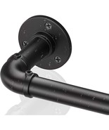 Black Industrial Curtain Rod for Windows 48 to 84 Inches Wraparound Blac... - €22,02 EUR