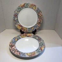 Corelle Watercolors 4 Dinner Plates 10.75&quot; Fruit Flowers - $39.59