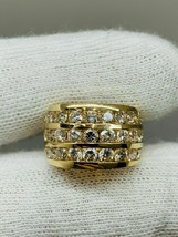 Bague De Fiançailles En Or Jaune Plaqué 14K Avec Diamant Simulé Rond De 2CT - $62.98