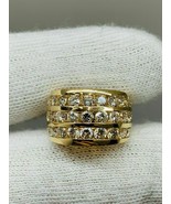 Bague De Fiançailles En Or Jaune Plaqué 14K Avec Diamant Simulé Rond De 2CT - $86.37 CAD