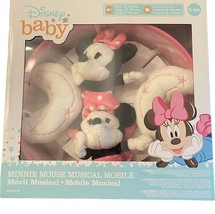 Disney Baby Minnie Mouse Pink/Gray Musical Crib Mobile by Lambs &amp; Ivy - £38.92 GBP