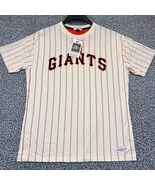 San Francisco Giants Shirt Men Large Pinstripes Mitchell &amp; Ness Crew Nec... - $82.20 CAD