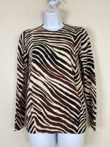 Banana Republic Womens Size S Animal Print Knit Blouse Long Sleeve - $7.14