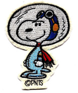 2.25X3&quot; Snoopy astronaut Embroidered IRON ON Patch / Sew On outter space... - $7.59