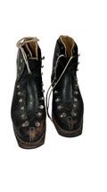 Vintage Bass Germany Leather Ski Boots--Ski Lodge, Cabin Decor 10.5 Mens - $1,457.83 MXN