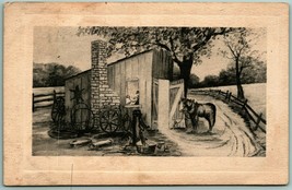 Blacksmith Shop on Country Road Engraving 1911 DB Postcard Unused I14 - £3.87 GBP