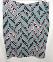 LuLaRoe Cassie Pencil Straight Skirt Abstract Print Women&#39;s Plus Size 3XL - £15.79 GBP