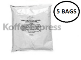 SUPERIOR CAPPUCCINO WHITE CHOCOLATE CARAMEL 5-2 LB BAGS POWDER MIX - $58.00