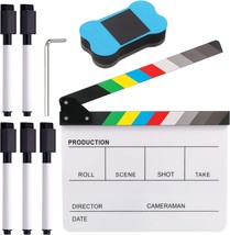 Glarks 8Pcs 10X12Inch Colorful Acrylic Film Directors Clapboard Set, Plastic - £26.72 GBP