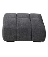 Chosen Ottoman, Gray Chenille - $6,364.26 MXN