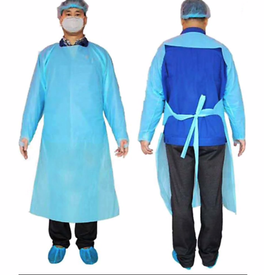 Gown With Thumb Loop Isolation Protective, Disposable &amp; Fluid Resistant - $36.62