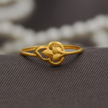 22 Karat Hallmark Strong Gold Filigree Rings Size US 5.5 Antique Look Jewelry - £169.35 GBP