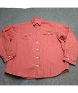 Duluth Trading Co Hanger Bender Fire Hose Shirt Jac Adult XL Red Snap  3... - £59.30 GBP