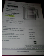 Kenmore REVERSE OSMOSIS SYSTEM Model 625 385560 INSTALLATION BOOKLET (li... - $5.10